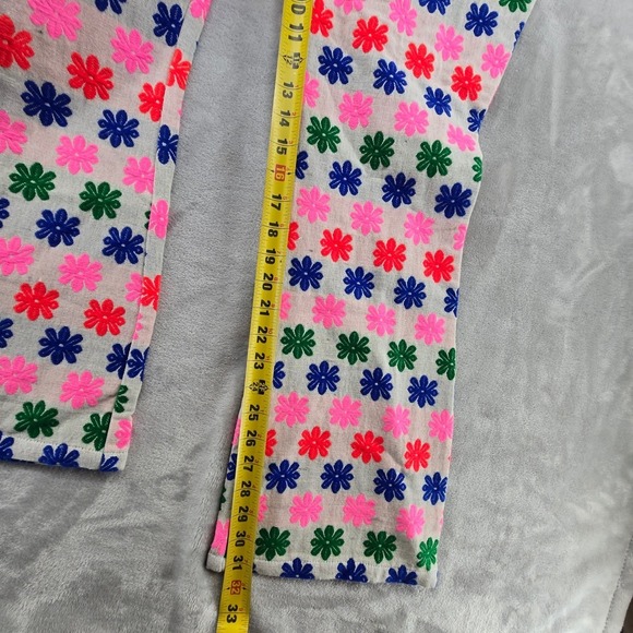 Never Fully Dressed Women 8 Multi Flower Trouser Pink Blue Embroidered Flare - Picture 7 of 12
